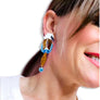 Bobbi Frances : Abstract Kookaburra Statement Dangle Earrings