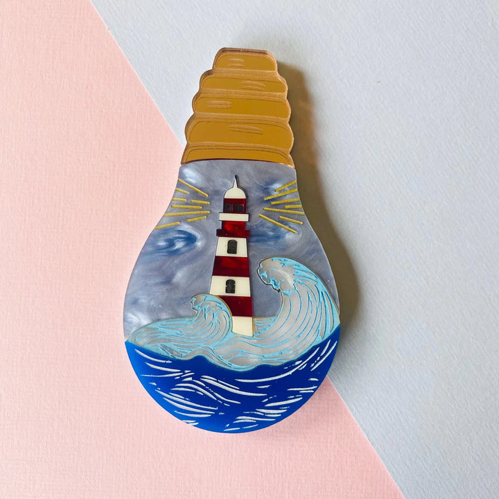 Mox & Co : Into the Light : Lighthouse (Day) Brooch