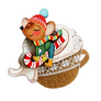LaliBlue : Christmas : Little mouse in cappuccino brooch