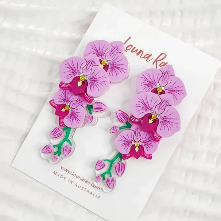 Louna Rae : Orchid Earrings - 002