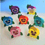 Cherryloco : Floral Collection : Pansy Brooch