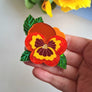 Cherryloco : Floral Collection : Pansy Brooch