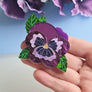 Cherryloco : Floral Collection : Pansy Brooch