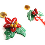 LaliBlue : Christmas : Poinsettia and candy earrings