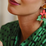 LaliBlue : Christmas : Poinsettia and candy earrings
