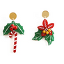 LaliBlue : Christmas : Poinsettia and candy earrings