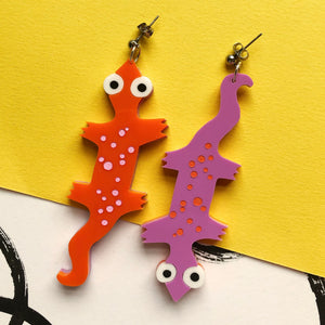Happy Stuff Studio : Salamander Mis-matched Earrings