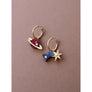 Wolf & Moon : Shooting Star & Saturn Hoops