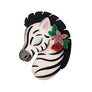 LaliBlue : World Day : Solidarity Zebra Brooch