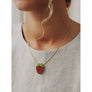 Wolf & Moon : Strawberry Necklace
