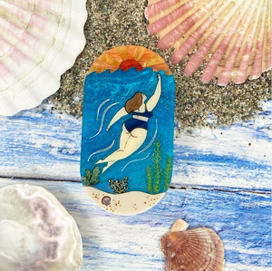 Kimchi & Coconut : Life's a Beach : Sunset Swimmer Brooch [PRE-ORDER]