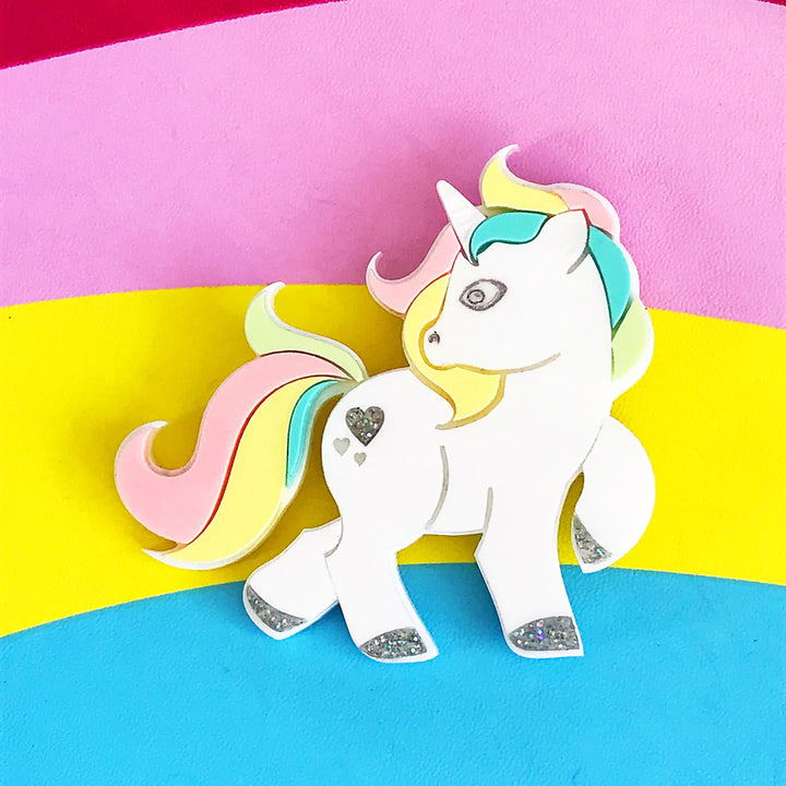 Little Pig Design : Unicorn Pony Acrylic Brooch [LUCKY LAST!]
