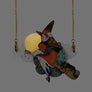 LaliBlue : Halloween : Witch brooch and necklace 2 in 1