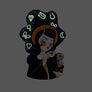 LaliBlue : Halloween : Witch reading tasseomancy brooch