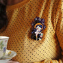LaliBlue : Halloween : Witch reading tasseomancy brooch