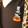 LaliBlue : Halloween : Witch with cauldron Brooch