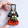 LaliBlue : Halloween : Witch with cauldron Brooch