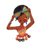 LaliBlue : World Day : Day of Afro Culture brooch