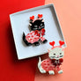Cherryloco : Valentines : Feline loved up brooch
