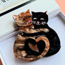 Cherryloco : Valentines : The purrfect match cat brooch