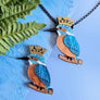 Cherryloco : Scottish Wildlife : Kingfisher brooch or necklace