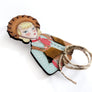 LaliBlue : Cowgirl pin up brooch
