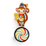 LaliBlue : Circus Freaks : Monkey on unicycle brooch