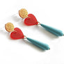 LaliBlue : Delirium of Love Earrings (Red / Turquoise)