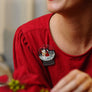 Laliblue : Christmas : Snowman Snow Globe Brooch