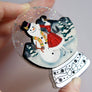 Laliblue : Christmas : Snowman Snow Globe Brooch