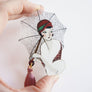 Laliblue : Girl with umbrella brooch