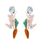 LaliBlue : Easter : Easter Bunny Earrings with Carrot and Egg