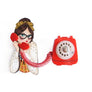 LaliBlue : Wonderful 50's : Girl on the phone brooch
