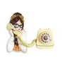 LaliBlue : Wonderful 50's : Girl on the phone brooch