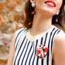 LaliBlue : Wonderful 50's : Bather Pin up Necklace and brooch
