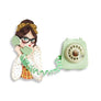 LaliBlue : Wonderful 50's : Girl on the phone brooch