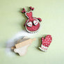 LaliBlue : Wonderful 50's : Pack of Pastry Brooches
