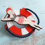 LaliBlue : Wonderful 50's : Bather Pin up Necklace and brooch