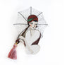 Laliblue : Girl with umbrella brooch