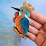 Cherryloco : Scottish Wildlife : Kingfisher brooch or necklace