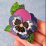 Cherryloco : Floral Collection : Pansy Brooch