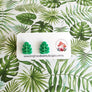 Bright and Bubbly : Tropical Jungle : Monstera Leaf Studs