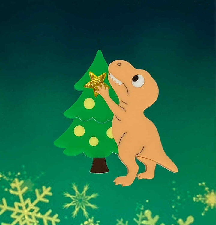 Tantalising Treasures : Christmas : Merry Rex-mas Brooch