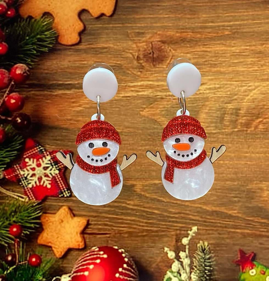 Tantalising Treasures : Christmas : Sam The Snowman Earrings [PRE-ORDER]