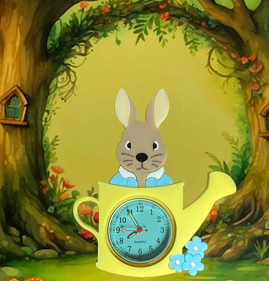 Tantalising Treasures : Flowers, Fairytales & Friends : Mr Rabbit Timepiece Brooch