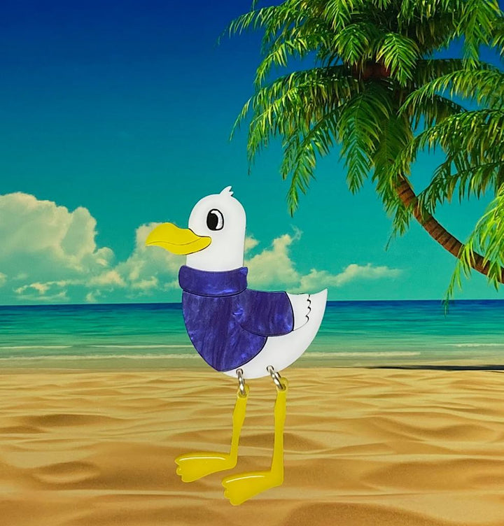 Tantalising Treasures : Sunshine Splash : Sailor Seagull Brooch [LUCKY LAST!]