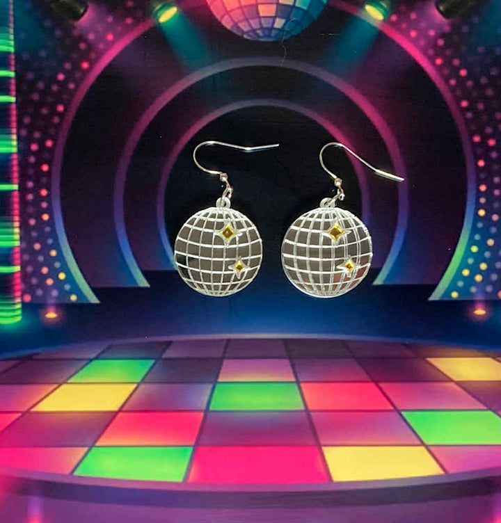 Tantalising Treasures : Halloween : Disco Ball Earrings