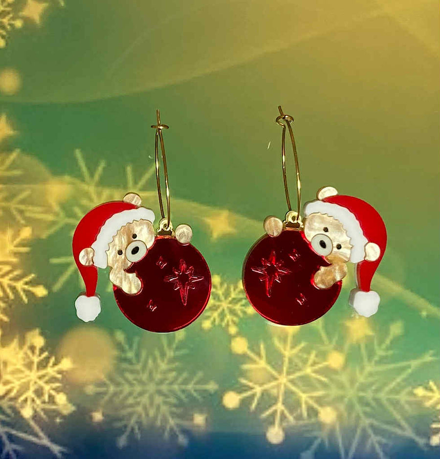 Tantalising Treasures : Christmas : Bear-y Christmas Earrings