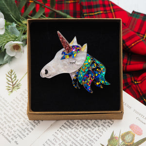 Dolly Dimple Design : Unicorn Acrylic Brooch