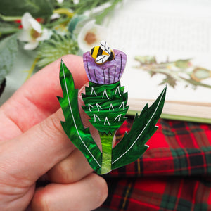 Dolly Dimple Design : Thistle Acrylic Brooch [PRE-ORDER]